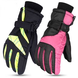Winter Thickened Gloves Non-slip Men's and Women's Special Warm, Waterproof and Velvet Ski Wear-resistant Riding Outdoor Gloves H1022