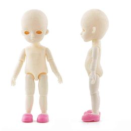 -BJD Dolls 16cm 1/12 13 giunti mobili pelle asiatica pelle bambino nudo senza trucco bambola fai da te giocattolo per ragazze regalo H1108
