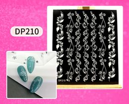 Hot Selling Fashion Nail Sticker Decals 3D Relief Flower Garland Nail Sticker Sheet White Colour DIY Nail Art Tools