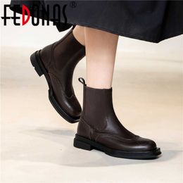 Fall Shoes Women Ankle Boots With Heels Genuine Letaher High Party Office Lady Woman 210528