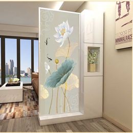 Customized retro flower frosted glass stickers transparent opaque film partition bathroom electrostatic glass window stickers 210317