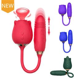 NXY Vibrators Drop Shipping New Waterproof Silicone Rose Sex Toys Clitoral Sucking Vibrating Vibrator For Woman 0106