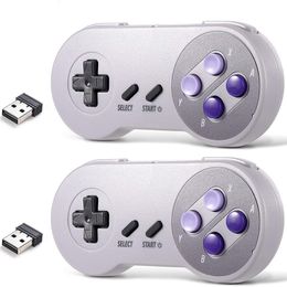 2pcs/Lot 2.4 GHz Wireless Compatible with Super Famicom Games USB Classic Controller Joypad Joystick Windows