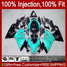 Injection OEM For Aprilia RSV125RR RSV-125 Gloss cyan RSV125 R 06-11 34No.119 RS-125 RSV RS 125 RR 125RR 2006 2007 2008 2009 2010 2011 RS125 RS4 06 07 08 09 10 11 Fairing