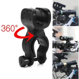 Bike Lights Multi-function 360 Torch Clip Mount Bicycle Front Light Bracket Holder Rotation With Antiskid Rubber Gaskets1