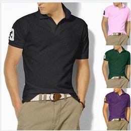 Hot SELL New Luxury embroidery small Horse crocodile t shirts for men Fashion polo shirt men polo shirt