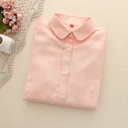 FEKEHA Women Blouses Long Sleeve Cotton Oxford Ladies Tops Office Long Sleeve Shirts Women Blusas Camisas Mujer 210225
