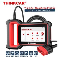 -ThinkCar Automotive Ferramenta de Diagnóstico ThinkScan Plus S7 OBD2 Scanner Multi Sistema Scan SAAS SRS DPF Redefinir leitor de código