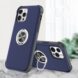 Cell Phones For iPhone 12 Pro Max Invisible 360 Ring Holder Powerful Magnet Phone Cover case Shockproof A