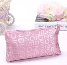 Creative letter cosmetic bag cute storage cion purses women small bag handbag wash zipper bag outdoor travel pouch
