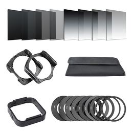 21in1 Universal Gradient Neutral Density ND2 4 8 16 Filter Kits for Cokin P Set SLR DSLR Lens Camera Photo Accessories