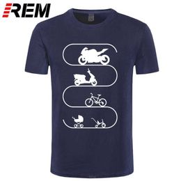 REM Summer Fashion Baby-Car Bike Bicycle Motorcycle Evolution Tee Shirt For Man Hip hop T Plus Size 210629