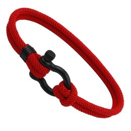 Fashion Hand Knitting Cord Link Simple Bow Shackle Bracelet High Quality Milan Line Bracelets