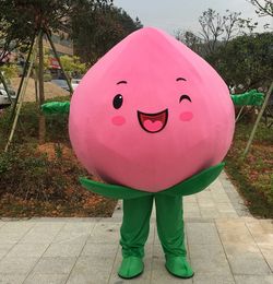 Halloween Pink Peach Mascot Costume Top Quality Cartoon Fruit Anime theme character Carnival Unisex Adults Size Christmas Birthday Party Outdoor Outfit Suit