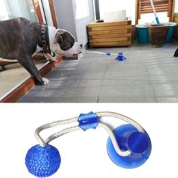 Multifunction Pet Molar Bite Toy Interactive Fun Pets Leakage Food Toys With Suction Cup cat BallToy Dog ToysRubber WLL775