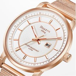 stainless mesh UK - Wristwatches 38 Mm Charming Men's And Women's Neutral Shi Ying Watch Sapphire Lens Stainless Steel Mesh Chain Leather
