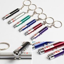 Mini Cat Red Laser Pointer Pen Key Chain Funny LED Light Pet Cat Toys Keychain Pointers Pens Keyring for Cats Training Play Toy