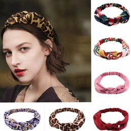 Women Headband Cross Top Knot Elastic Hair Bands Soft For Girls Hairband Twisted Knotted Headwrap Hair Accessories