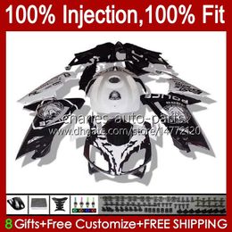 Injection Body For Aprilia RS4 RS-125 RSV RS 125 RR 125RR 06-11 34No.6 RSV-125 RSV125 RS125 R 06 07 08 09 10 11 RSV125RR Graffiti white 2006 2007 2008 2009 2010 2011 Fairings