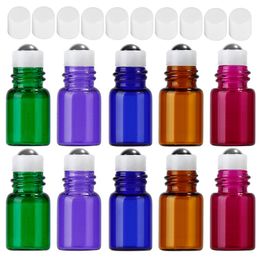 500 x 3ml Small Cute roller ball Glass bottles for essential oils roll-on refillable perfume deodorant vials withPlastic lid