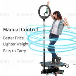 68/80/100/115cm 2 Generation 360 Photo Video Booth Photography Rotating Stand Photobooth Turntable Platform Machine Slow Motion Portable Selfie Wed