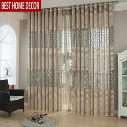 European Style Tulle Sheer Curtains Window Curtains For Living Room The Bedroom Kitchen Modern Tulle Curtains Fabric Drapes Panels Y200421