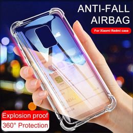 Transparent shockproof cover cases for Xiaomi redmi, silicone cover for note 7, 8, 9, 9s, 5, 6, 10 Pro Max and redmi 8a, 9, 9a, 9C