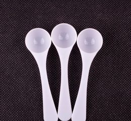 2021 2g 4ml Plastic Measuring Spoon Long Handle Food Grade Reusable Spoons Milk Powder Spoon Kitchen Scoop