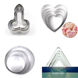 NEW 3pcs Adult Sexy Penis Heart Round Cookie Cutter Set Biscuit Mould Fondant Cake Cutter DIY kitchen Baking Decorating Tool Factory price expert design Quality