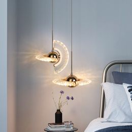 Designer UFO Bedside Chandelier Lamps Contemporary Clothing Store Window Bedroom Background Wall Decoration Bar Lamp 110v 220v