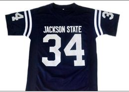 Custom Men Youth women Vintage #34 WALTER PAYTON JACKSON STATE College Football Jersey size s-5XL or custom any name or number jersey