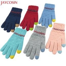 Fingerless Gloves Women Men Multi-function Knitted Screen Winter Soft Warm Mitten For Smartphones Laptop Tablet Drop 11.22