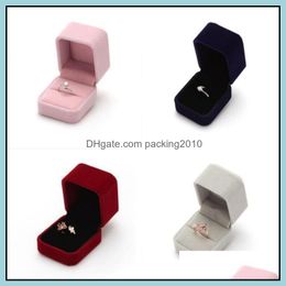 Boxes Bins Housekeeping Organization Home & Gardenjewellery Veet Ring Box Square Packing Organizer For Jewelry Storage Foldable Wedding Gift