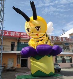 Outdoor Advertising Inflatable Giant honeybee mascot blow up bee cartoon Factory Customized