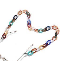 Colorful Acrylic Glasses Chain for Women Men Summer Multicolor Resin Reading Eyeglass Necklace Sunglass Strap Accessories