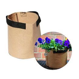 Planters & Pots Garden Breathable Felt Fabric Planter Root Container Home Yard Balcony Nursery Vegetable Fruit Flower Growing Seedling Pot