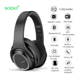 SODO MH11 Bluetooth Headphones Speaker 2 in 1 Over Ear Bluetooth 5.0 Headset Wearable Speaker Foldable Hi-Fi Stereo Headphones