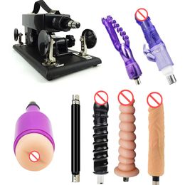 AKKAJJ Sex Furniture Thrusting Adult Toys Machines 3XLR Connector Automatic with Speed Adjustable(Black)