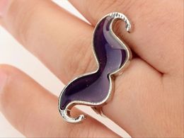 Moustache beard mood ring change Colour rings according to tempereture 100pcs/lot