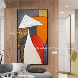 Nordic Style oil paintings hand painted Abstract Canvas Paintings Art Picasso pictures Wall Pictures For Living Room Home Decor 210310