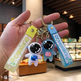 Acrylic Astronaut Keychain Creative Bag Cute Personality Key Pendant Couple Student School Bag Ornament Luminous Keychain Gift G1019