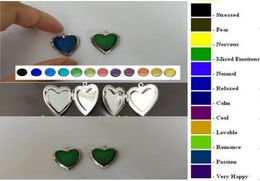 heart Phase box mood charms Peach shape changing color pendant