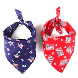 Dog Apparel Bandanas American Flag Cat Puppy Scarfs Independence Day Bibs Pet Costume Accessories