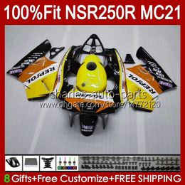 Injection For HONDA NSR 250R orange glossy NSR250 NSR 250 R 90 91 1992 1993 103HC.138 NSR250R MC21 PGM3 NSR250RR 1990 1991 92 93 OEM Fairing