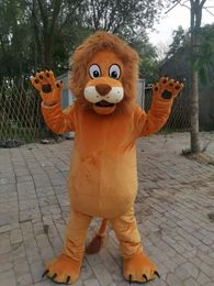 Halloween Brown lion Mascot Costume Top Quality animal theme character Carnival Unisex Adults Outfit Christmas Birthday Party Dress
