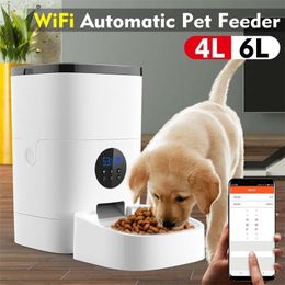 Pet Automatic Feeder Dog Cat Feeding Bowl With Voice Recording LCD Screen Timing Pet Food Bowls Dog Dispensers 4/6 Times a Day Y200922