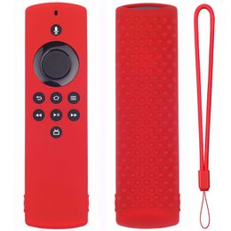 Wholesale 12 Colors Silicone Case For Fire TV Stick Lite Remote Control Waterproof Protective Cover With Lanyard