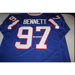 001 Cornelius Bennett #97 Sewn Stitched RETRO JERSEY Full embroidery Jersey Size S-4XL or custom any name or number jersey