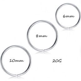 50PCS Captive Surgical Steel Circular Piercing BCR Septum Nose Hoops Segment s Body Jewelry Lip Labret Rings