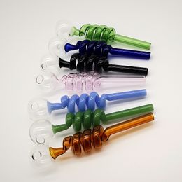 Smoking Pipe Multi Colors Pyrex Glass Oil Burner Pipes Dab Rig For Dry Herb Colorful Accessories Tobacco Tool
